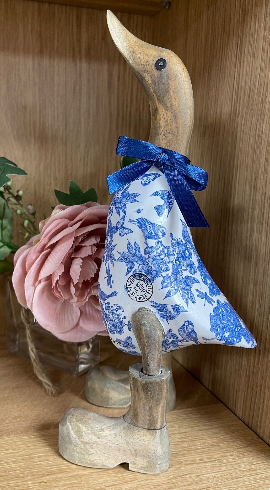 Handcrafted Decoupage Duck - 6 (27cm Approx)