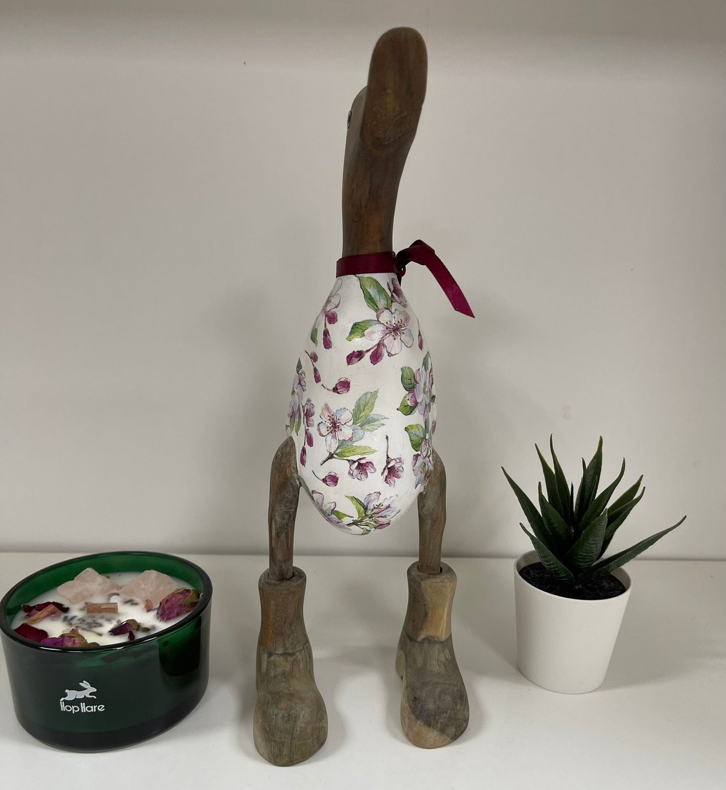 Handcrafted Decoupage Duck - 2 (27cm Approx)