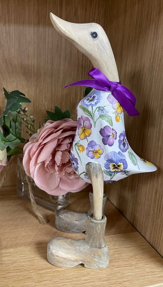 Handcrafted Decoupage Duck - 10 (27cm Approx)