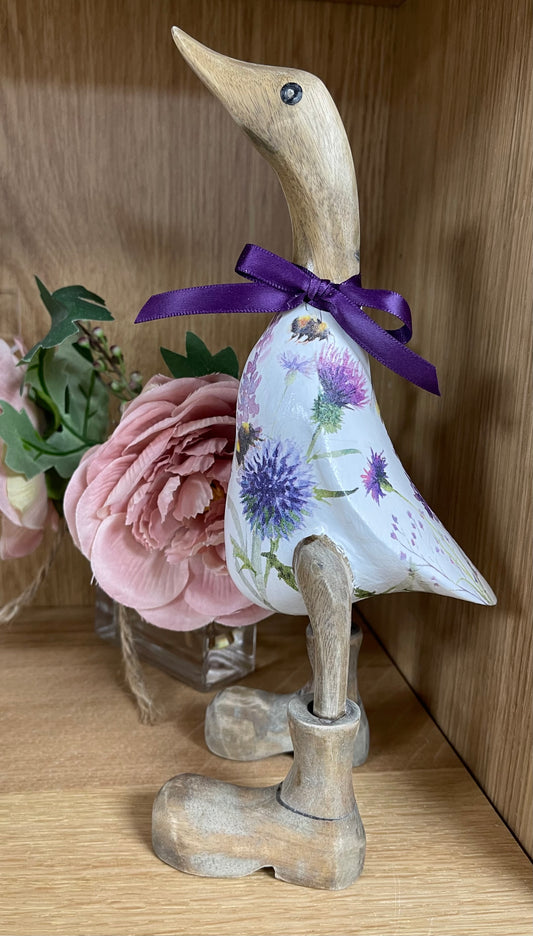 Handcrafted Decoupage Duck - 1 (27cm Approx)